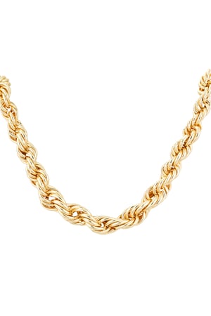 Necklace twist & shine - Gold color h5 