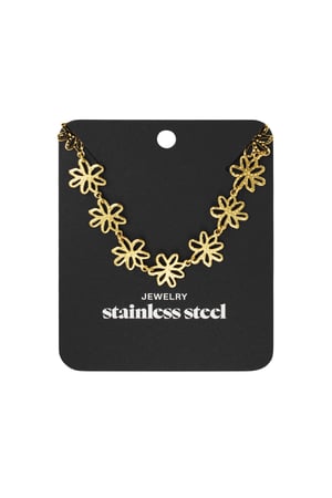 Flower Party Necklace - Gold color h5 Picture3