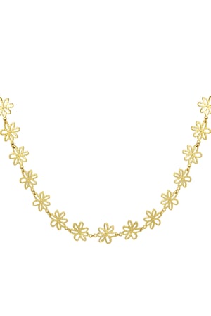 Flower Party Necklace - Gold color h5 