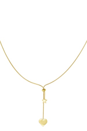 Twinkling heart necklace - Gold color h5 