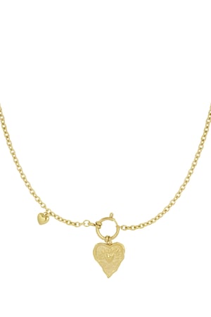 Wavy heart necklace - Gold color h5 