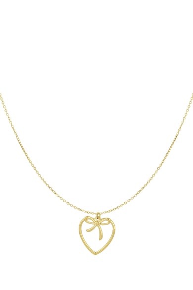 Heartfelt Bow Necklace - Gold color h5 