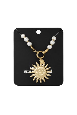 Necklace solar sparkle - Gold color h5 Picture3