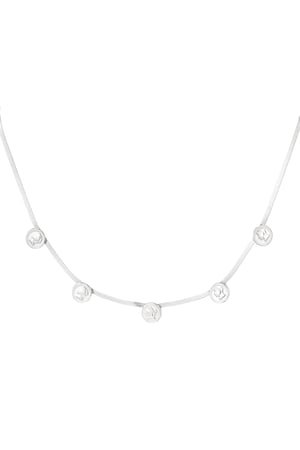 Coin Flat chain necklace - Silver Color color h5 