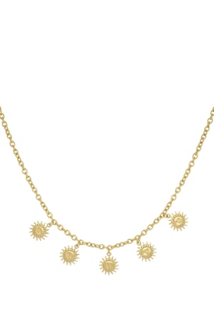 Necklace golden glow - Gold color h5 