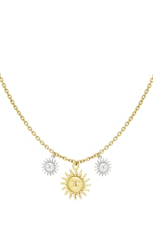 Necklace shimmering sun - Gold Color silver h5 