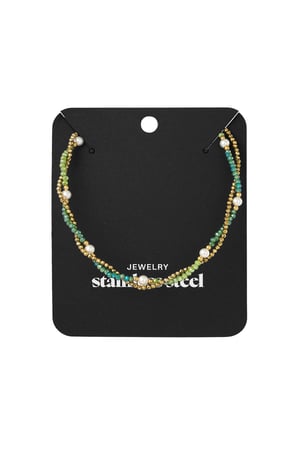 Twisted Beaded Necklace - Green & Blue h5 Picture3