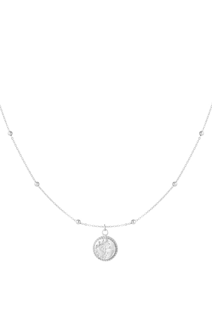 treasure charm necklace - Silver Color color 