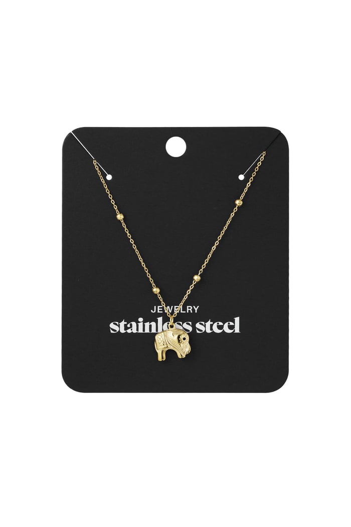 Elephant Charm Necklace - Gold color Picture3