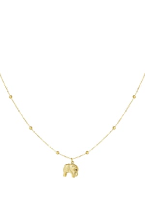 Elephant Charm Necklace - Gold color h5 