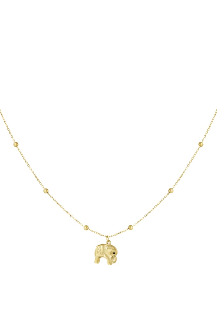 Elephant Charm Necklace - Gold color 