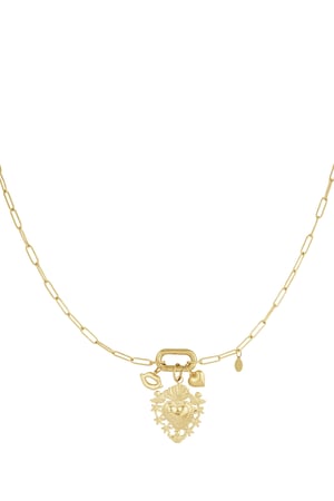 Charm haven necklace - Gold color h5 