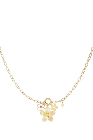 Happy flower necklace - Gold color h5 