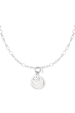 Funky smile necklace - Silver Color color h5 