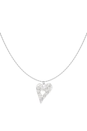 Sparkling heart necklace - Silver Color color h5 