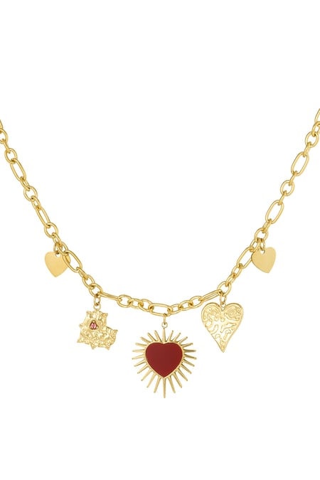 Endless hearts necklace - Gold color