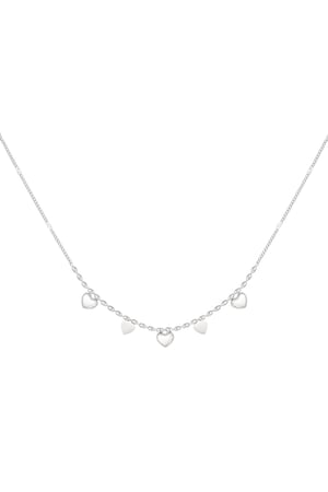 Tiny heart affair necklace - Silver Color color h5 