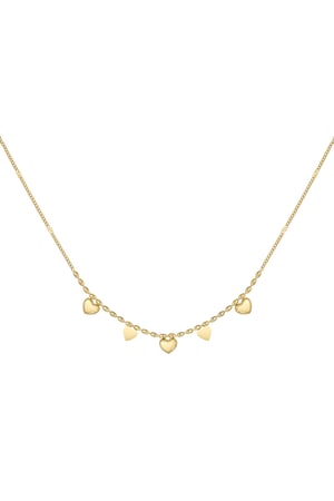 Tiny heart affair necklace - Gold color h5 