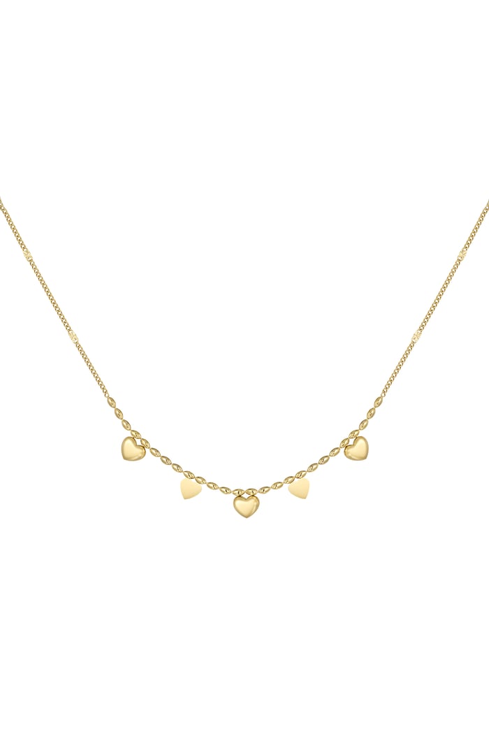 Tiny heart affair necklace - Gold color 