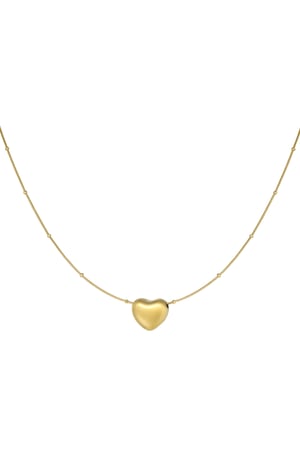 Soft heart necklace - Gold color h5 