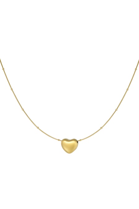 Collar de corazón suave - Color dorado