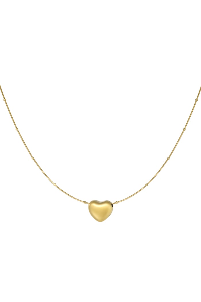 Soft heart necklace - Gold color 