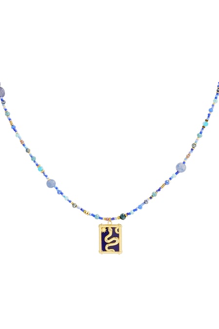 Necklace snake story - Blue