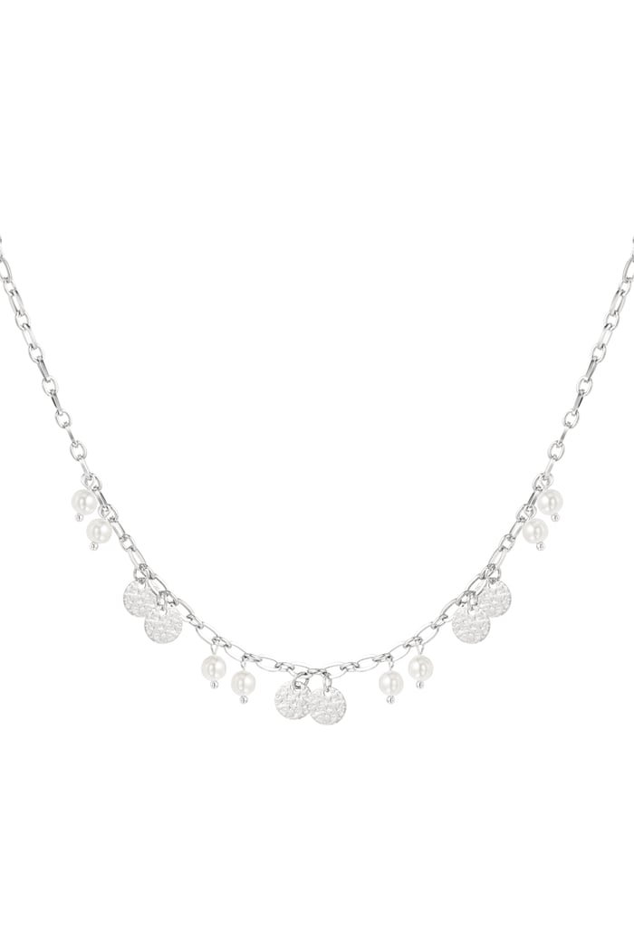 Lucky pearls necklace - Silver Color color 