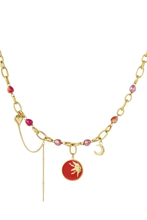 Solar nights charm necklace - Red h5 