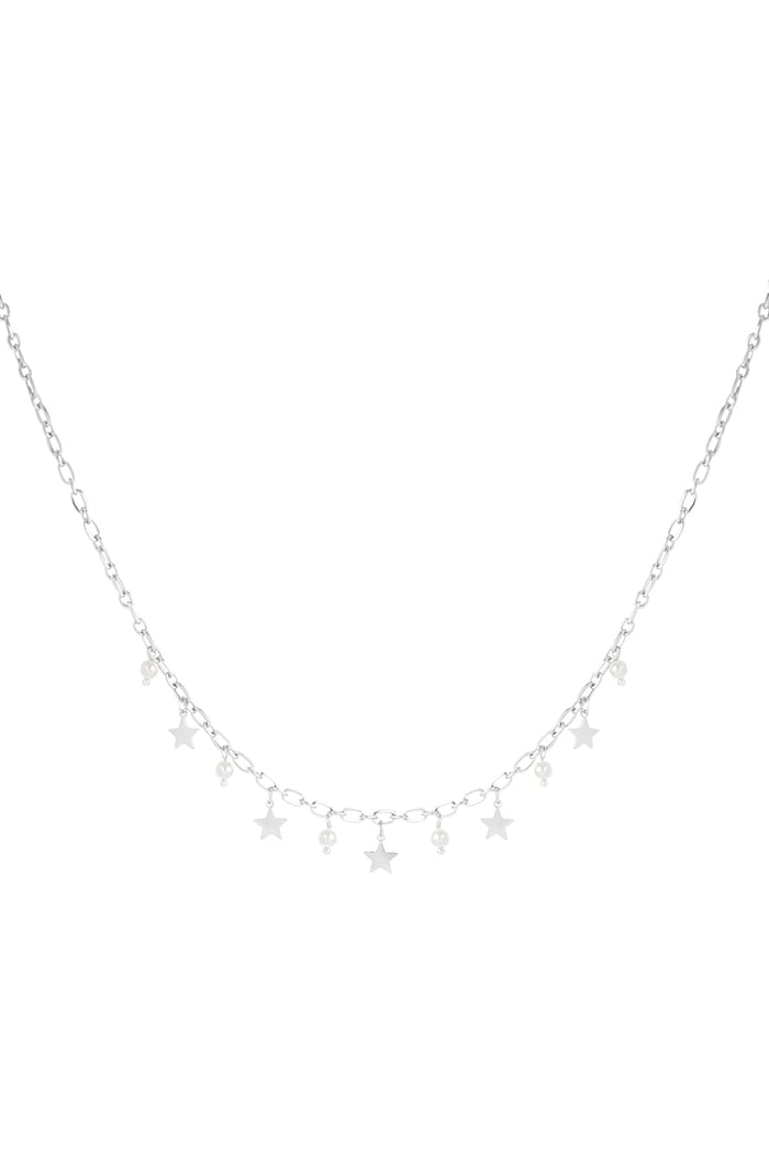 Starry night necklace - Silver Color color 