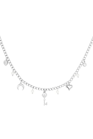 Key to my heart necklace - Silver Color color h5 