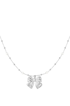 Baby bow necklace - Silver Color color h5 