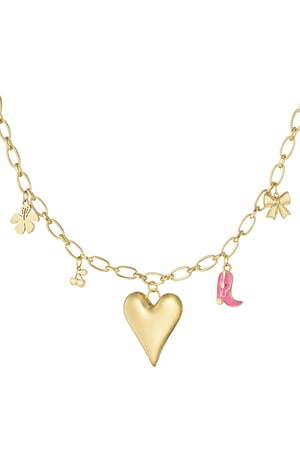 Love statement necklace - Gold color h5 