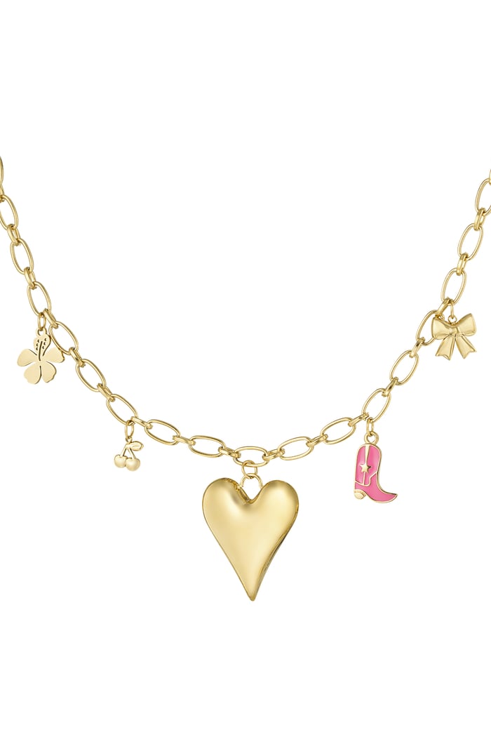 Love statement necklace - Gold color 