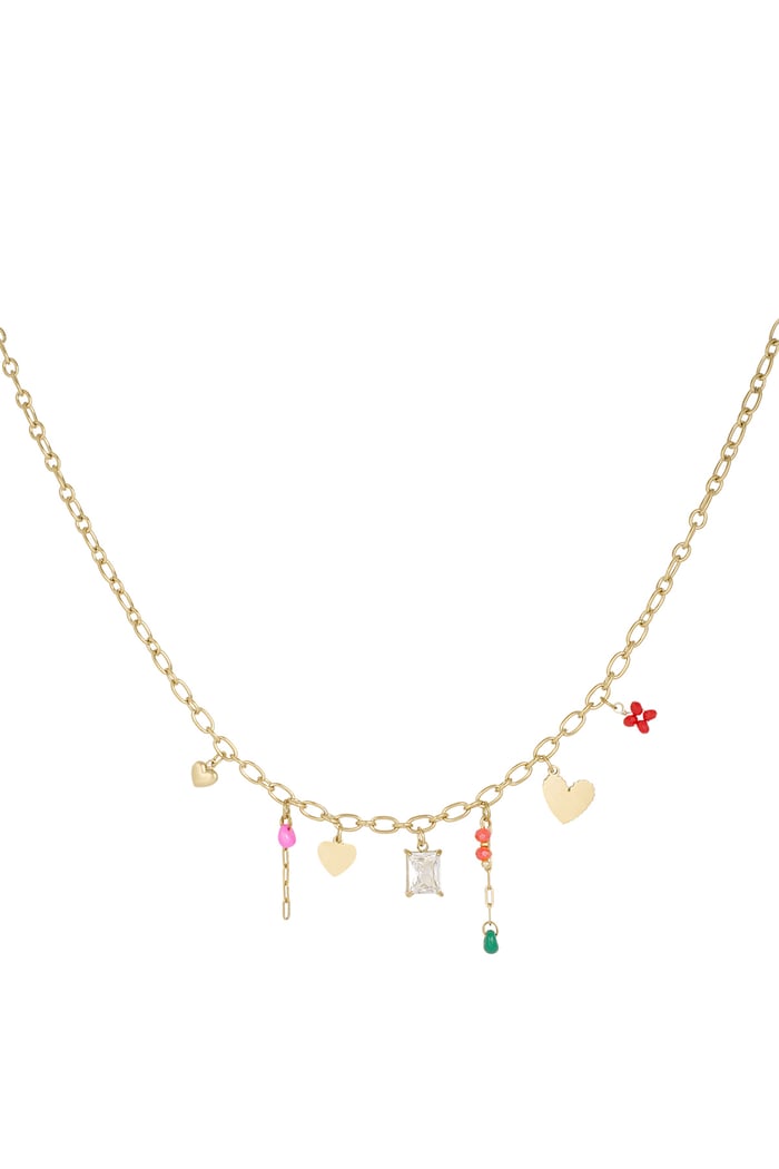 Delightful dangles necklace - Gold color 