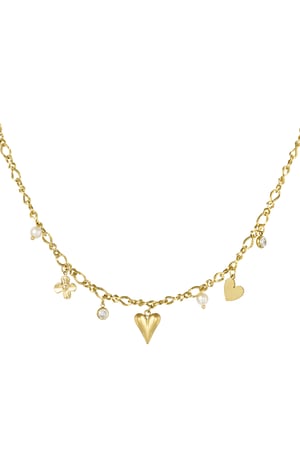 Sparkling love necklace - Gold color h5 