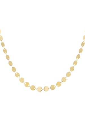 Simple coin necklace - Gold color h5 