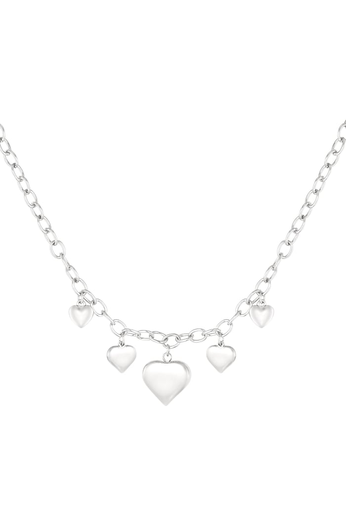 Endless love necklace - Silver Color color 