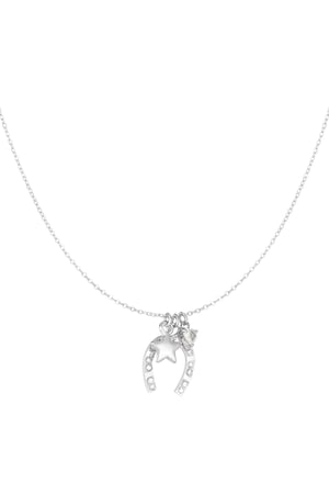 Necklace horseshoe charms - Silver Color color h5 