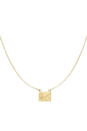 Secret note necklace - Gold color h5 