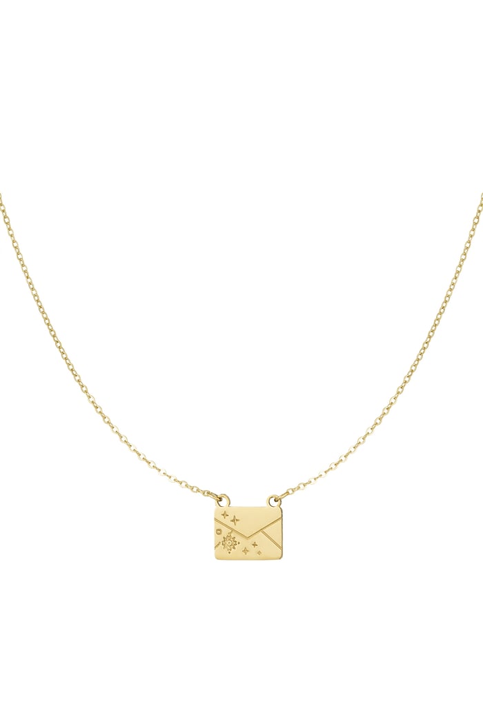 Secret note necklace - Gold color 