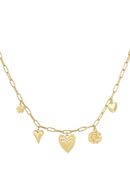 Heartfelt charms necklace - Gold color 2