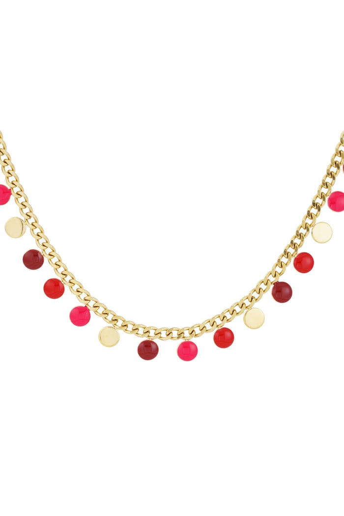 Chain red coin - Gold color 