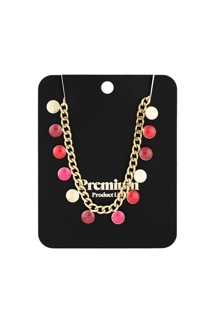 Chain red coin - Gold color Picture3