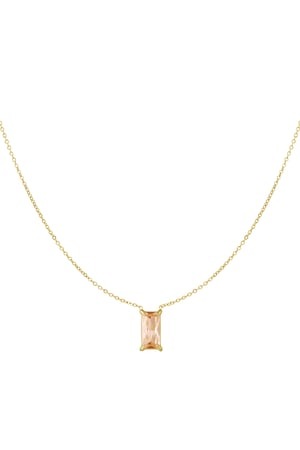 Sleek sparkle necklace - champagne h5 