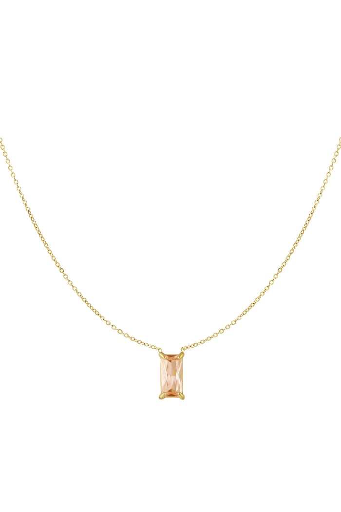 Sleek sparkle necklace - champagne 