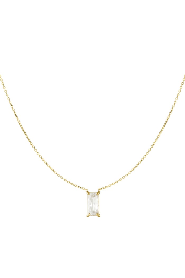 Sleek sparkle necklace - Gold color 