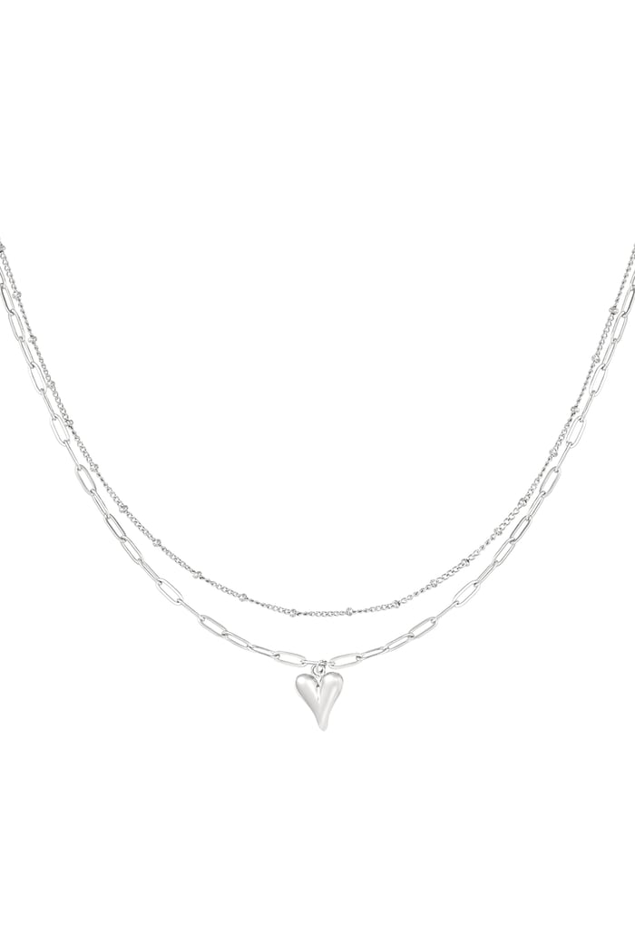 Loving layers necklace - Silver Color color 