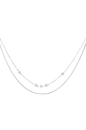 Starry layers necklace - Silver Color color h5 