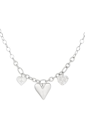 Triple heart necklace - Silver Color color h5 